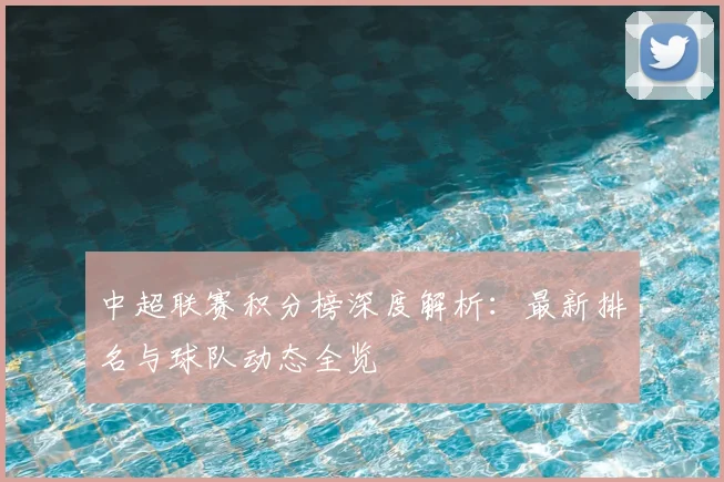 中超联赛积分榜深度解析：最新排名与球队动态全览